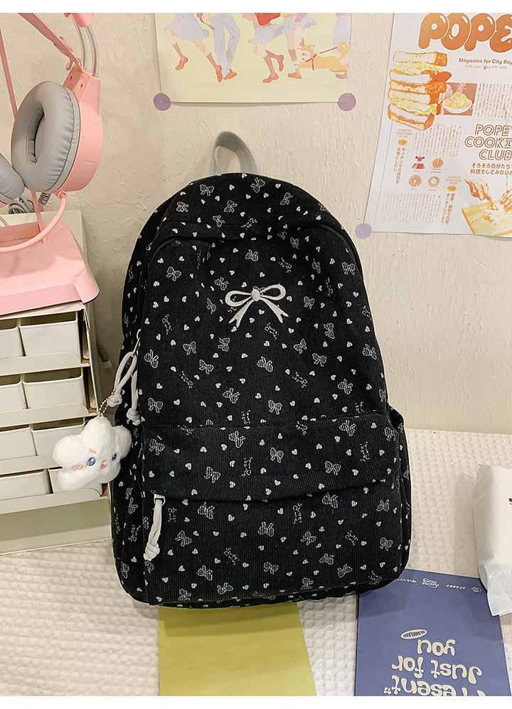 Charming Butterfly Print School Backpack