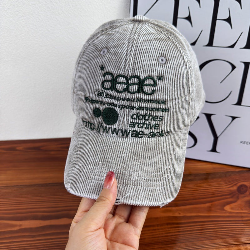 Women's Distressed Corduroy Baseball Cap Kalsten