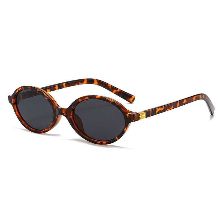 Women's fashionable oval glasses with golden accents Kalsten