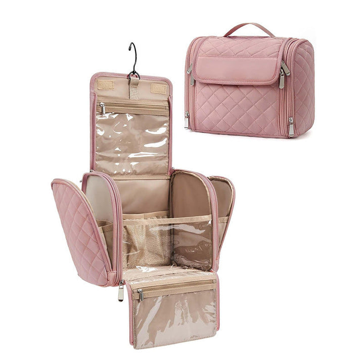Cosmetic Organizer Bag with Removable Hook and Transparent Compartments Kalsten