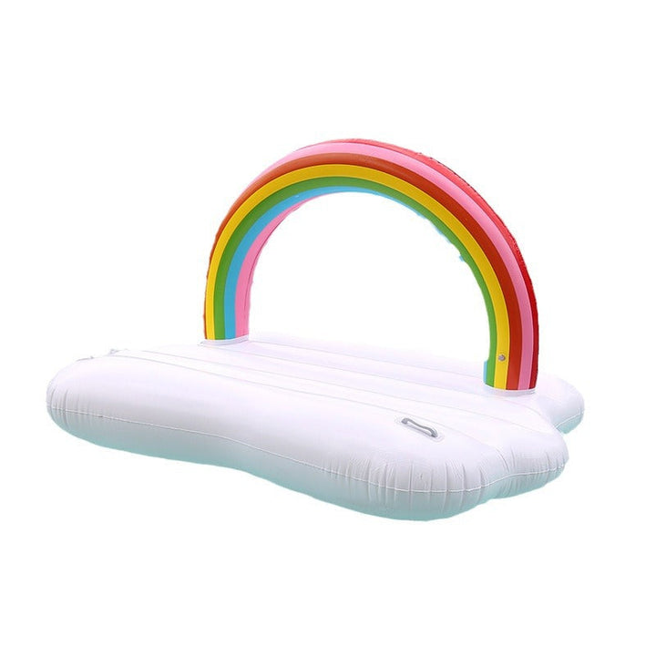 Women's Inflatable Wellness Lounger with Rainbow Decor Kalsten