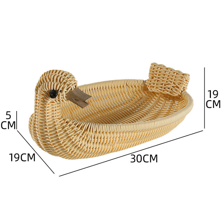 Decorative Woven Duck-Shaped Storage Basket Kalsten