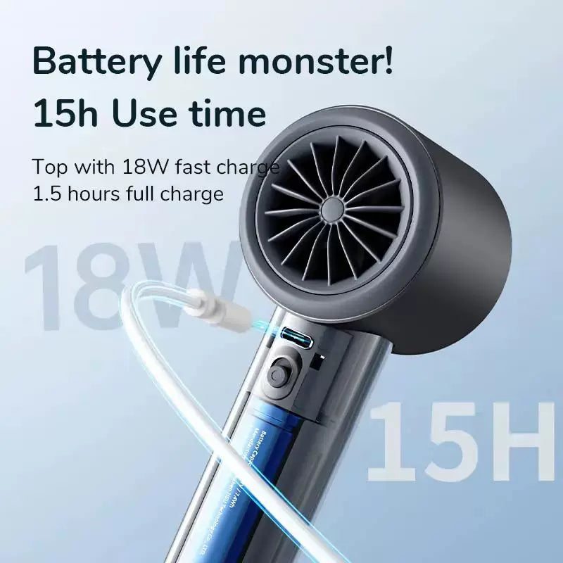 Unisex one-size rechargeable cordless portable hair dryer with digital display, multi-speed wind control and travel lanyard Kalsten