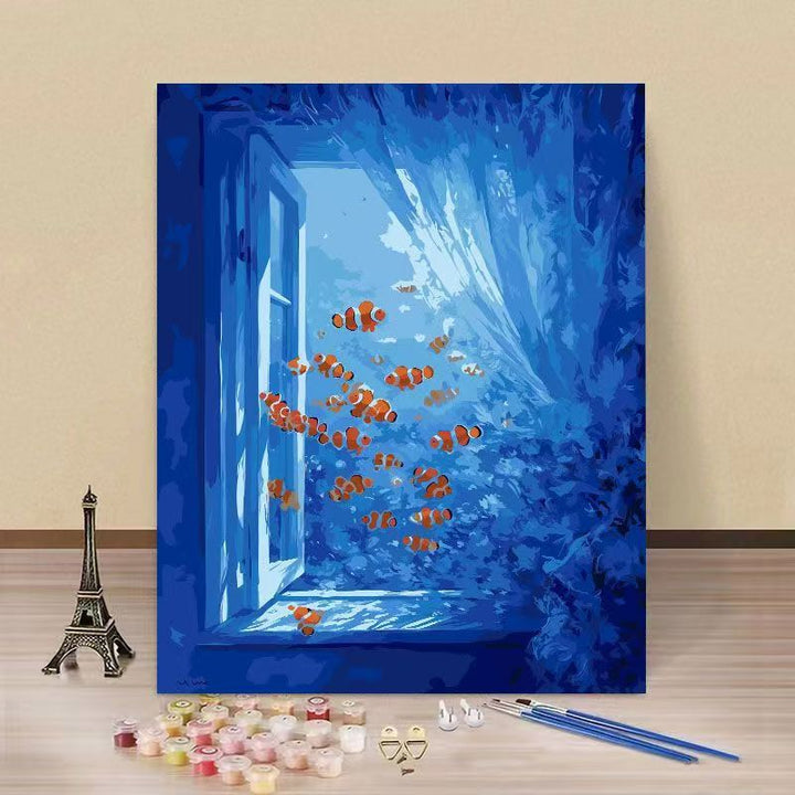 DIY Underwater Scene Paint by Numbers Kit Kalsten