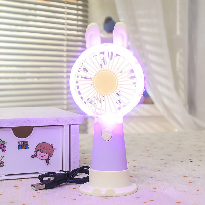 Portable USB Hand Fan with Integrated LED Light Kalsten