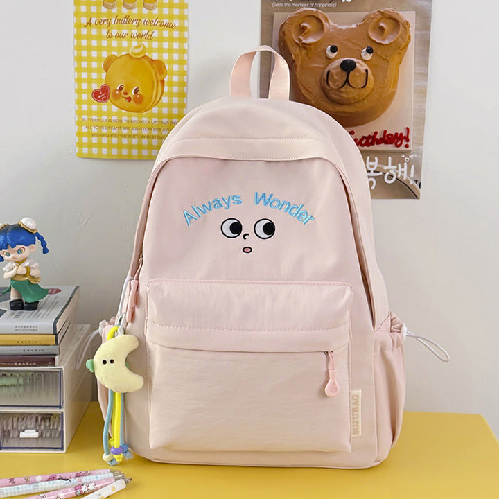 Cute Graphic Embroidered School Backpack