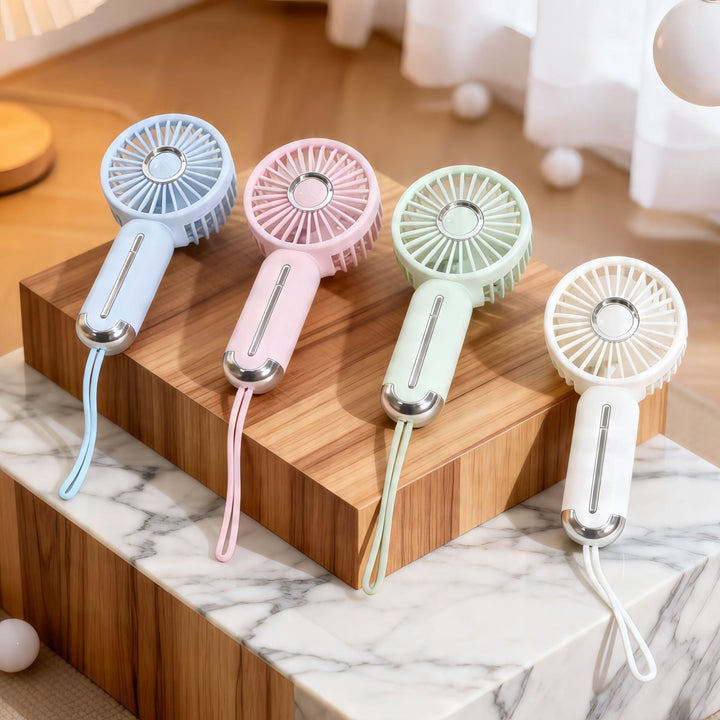 Women Portable Mini Hand Fan with USB Charging Function and Ergonomic Handle Kalsten