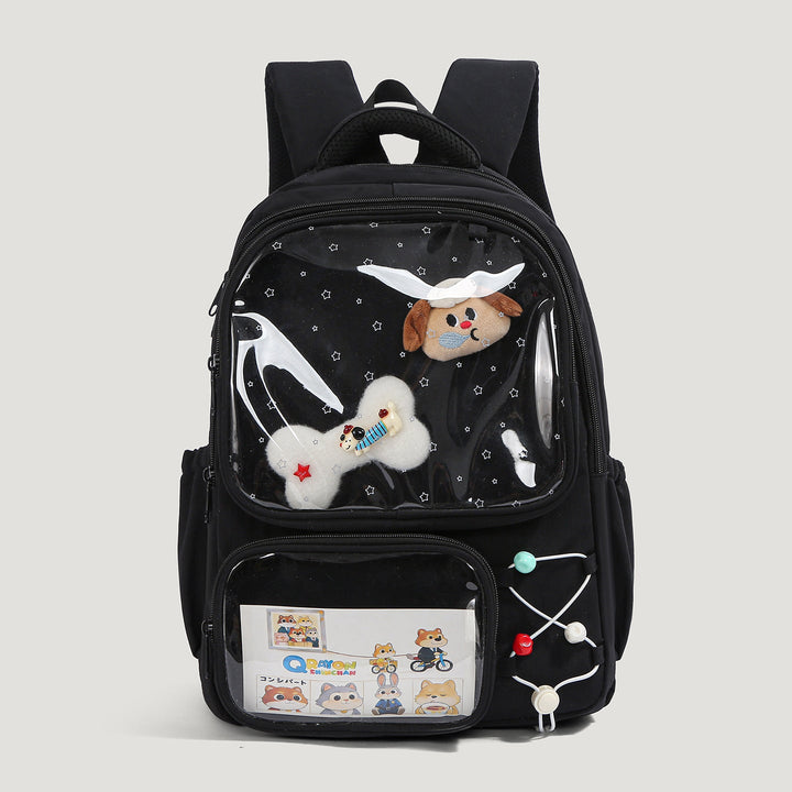 Cute Transparent Character School Backpack