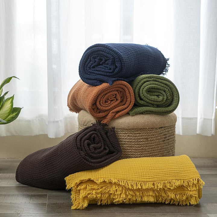 Women's cozy waffle textured blanket Kalsten