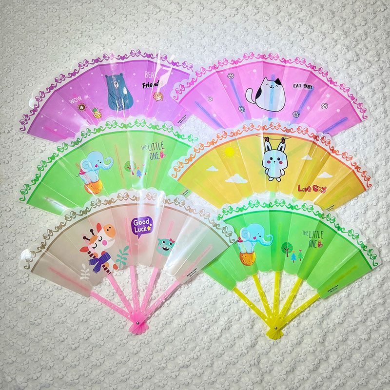 Ladies Colored Hand Fans in Cute Design Kalsten