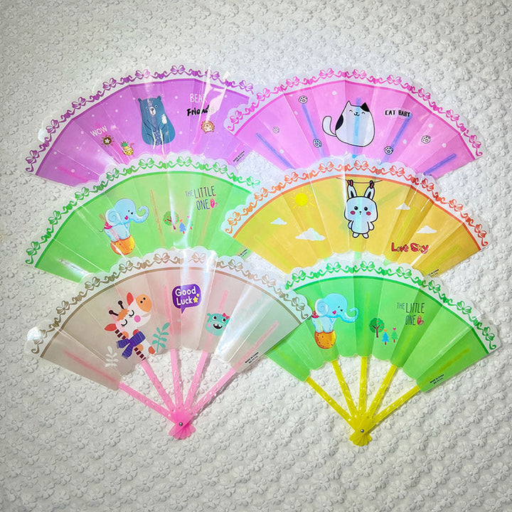 Ladies Colored Hand Fans in Cute Design Kalsten