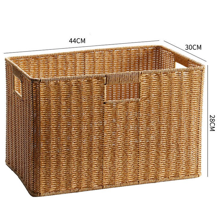 Handcrafted Rectangular Wicker Storage Bin Kalsten