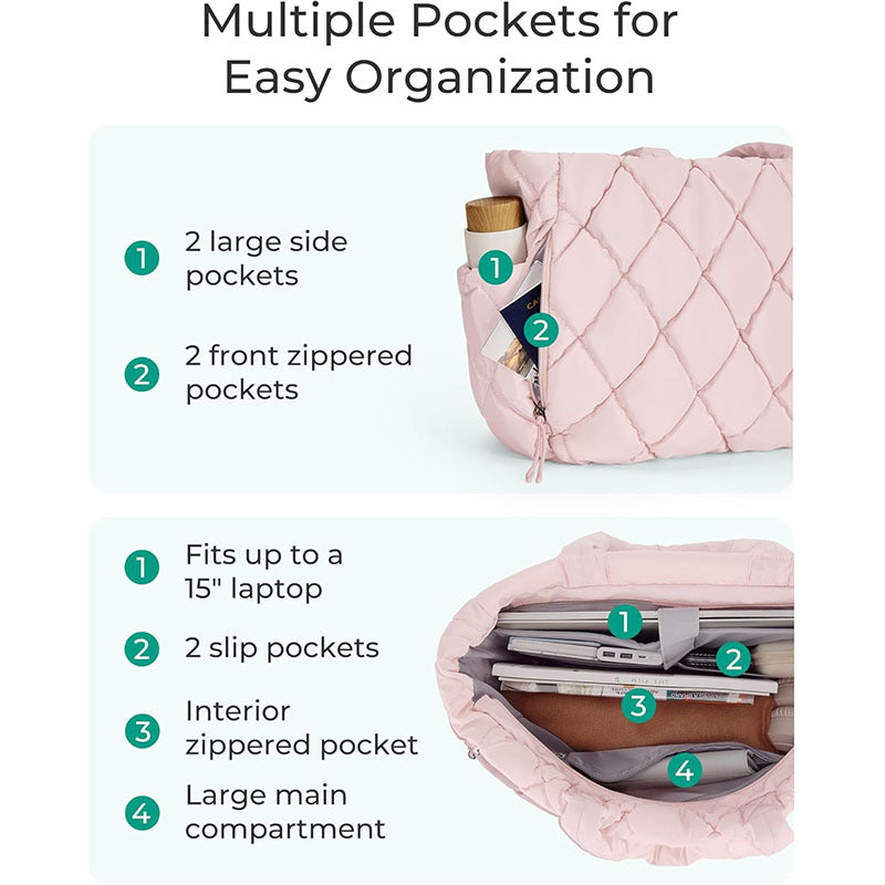 Padded tote bag with multiple compartments Kalsten