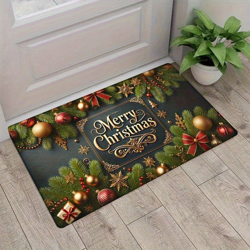 Festive Holiday-Themed Welcome Mat Acalora