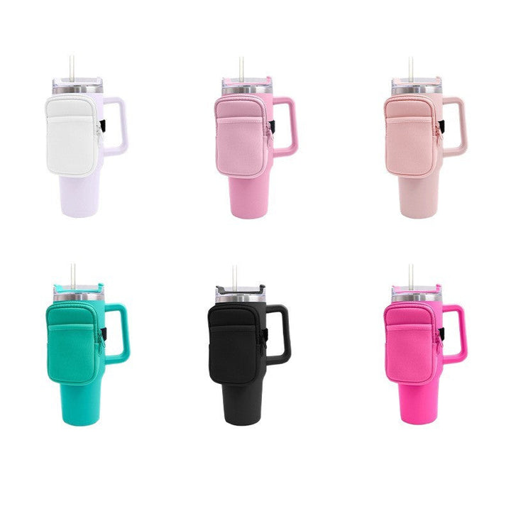 Unisex cup holder with practical pocket Kalsten
