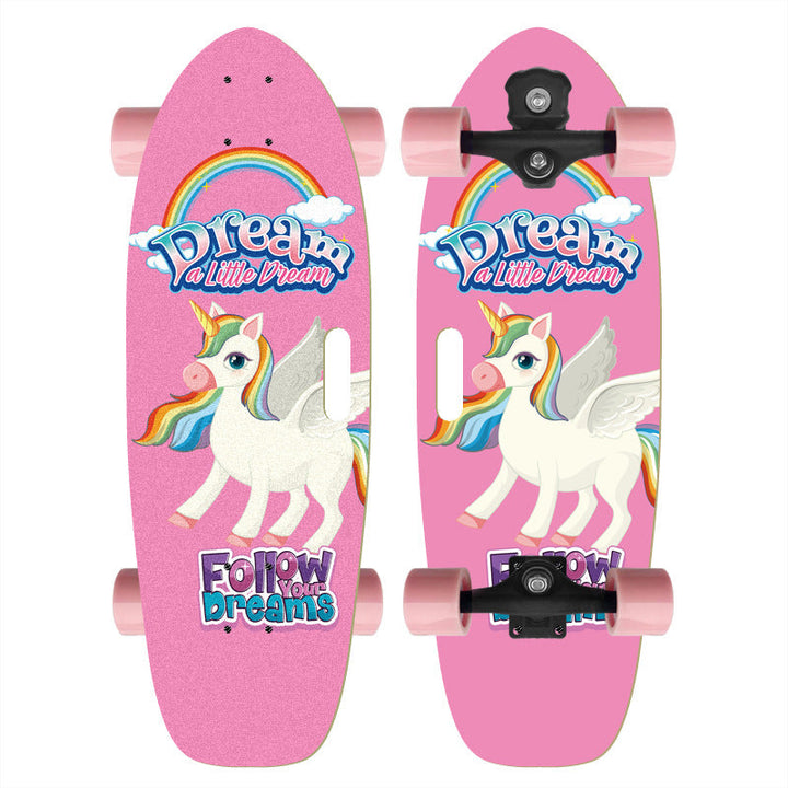 Skateboard with Custom Cartoon Design Kalsten