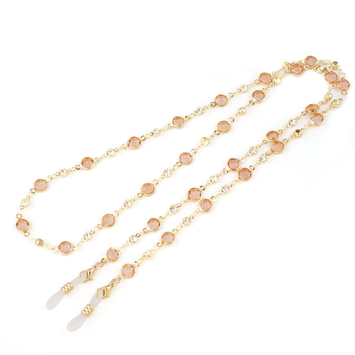 Elegant Rhinestone and Gemstone Eyewear Chain kalsten