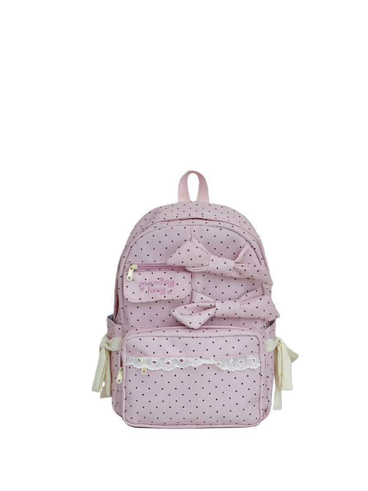 Adorable Polka Dot Bow School Backpack Kalsten