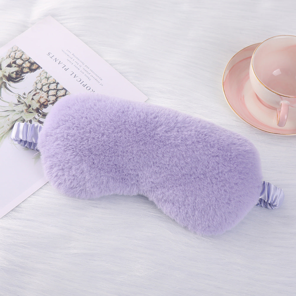 Women's cozy sleep mask made of plush with adjustable elastic band and lightproof inner lining Kalsten