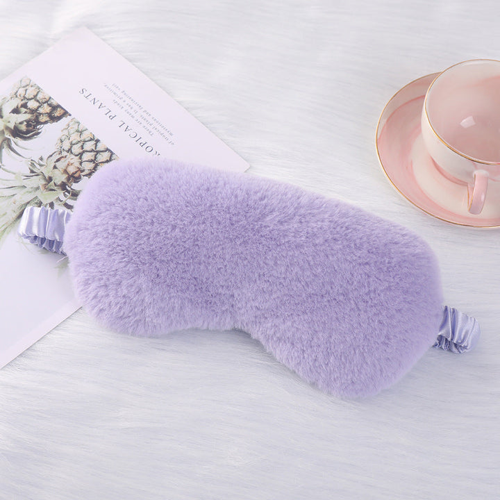Women's cozy sleep mask made of plush with adjustable elastic band and lightproof inner lining Kalsten