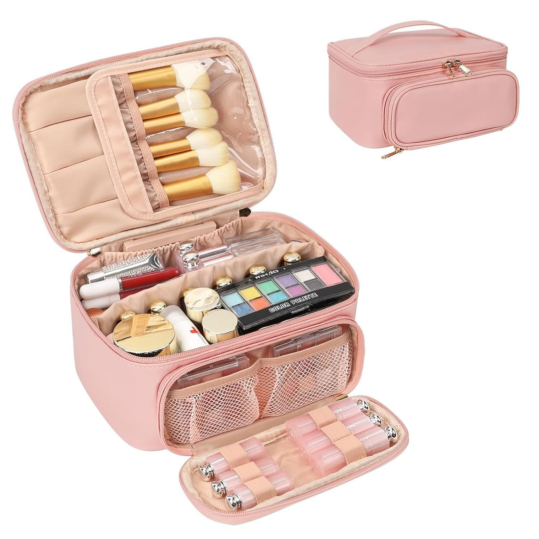 Cosmetic Organizer with Compartments and Mirror Kalsten