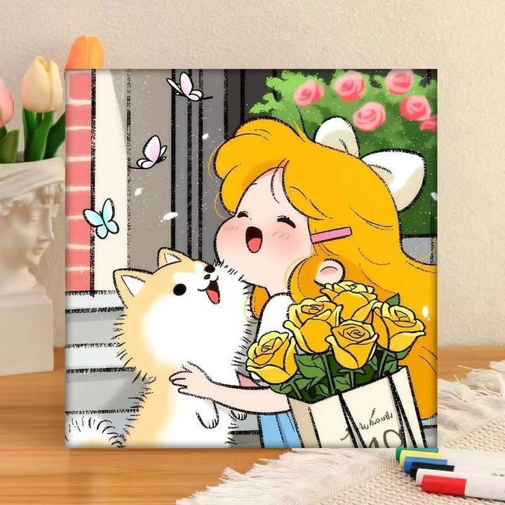 Whimsical Character Art Canvas Print Kalsten