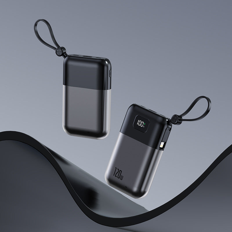 Portable power bank with powerful fast charging cable and integrated LED display Kalsten