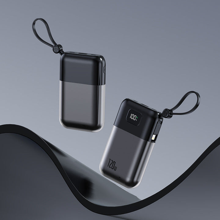 Portable power bank with powerful fast charging cable and integrated LED display Kalsten