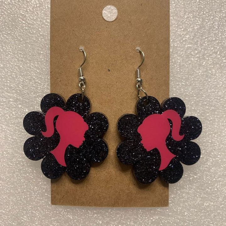 Heart-Shaped Glitter Earrings Kalsten