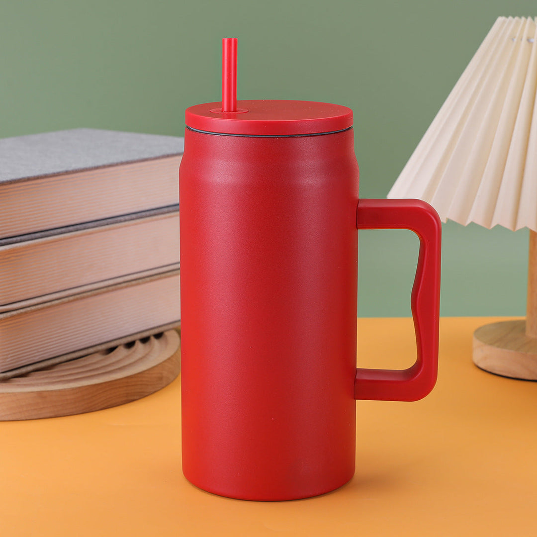 Ladies thermal mug with lid and straw Kalsten