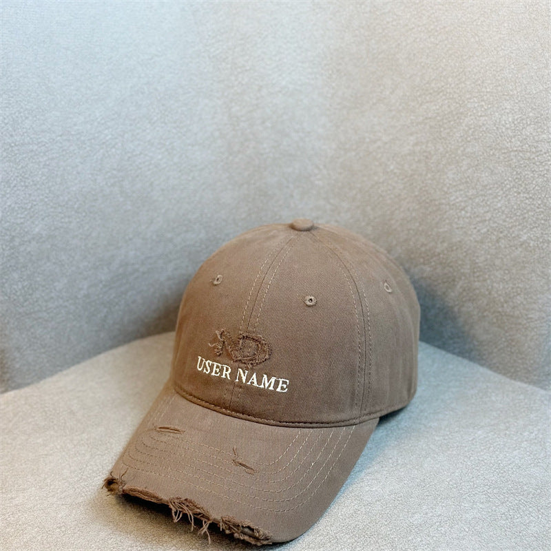 Women's Distressed Casual Adjustable Baseball Cap Kalsten