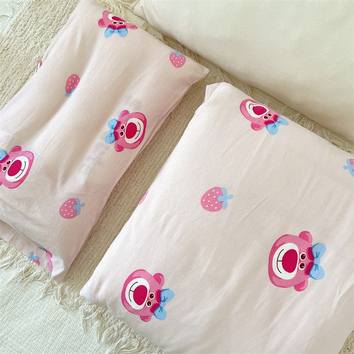 Unisex cotton pillowcase with cheerful bear design Kalsten
