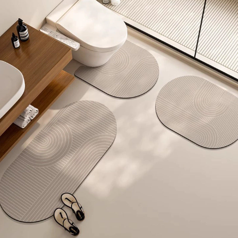 Elegant Textured Bath Mat Set Kalsten
