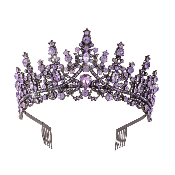 Ladies Opulent Tiara with Black Crystal Detailing Kalsten