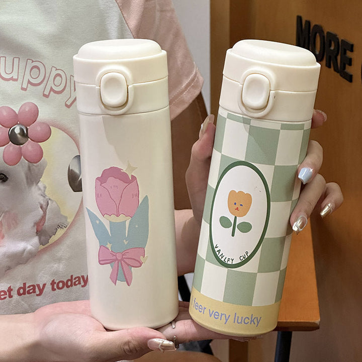 Ladies Insulated Bottle with Cute Floral Pattern Kalsten