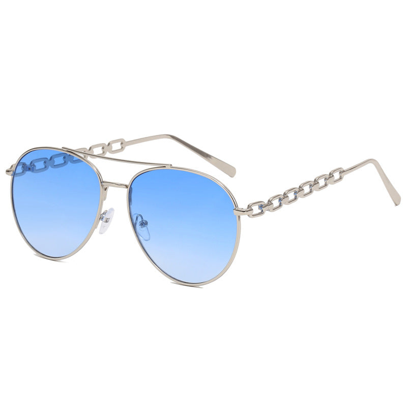 Women's Oversized Sunglasses with Fashionable Chain Frame Kalsten
