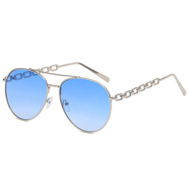 Women's Oversized Sunglasses with Fashionable Chain Frame Kalsten
