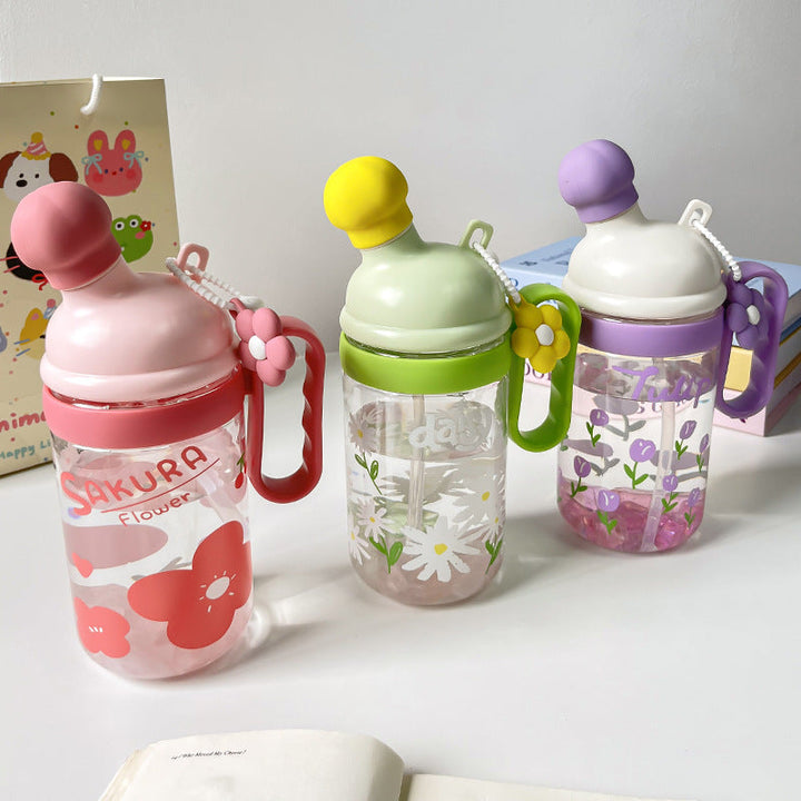 Women's practical and decorative drinking bottle with silicone lid Kalsten
