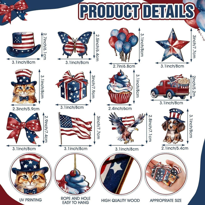 Unisex nan patriotic party hanging decoration and sticker set for celebrations Kalsten