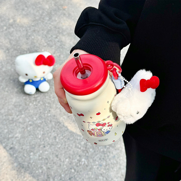 Women Creative Water Bottle with Cute Pendant Kalsten