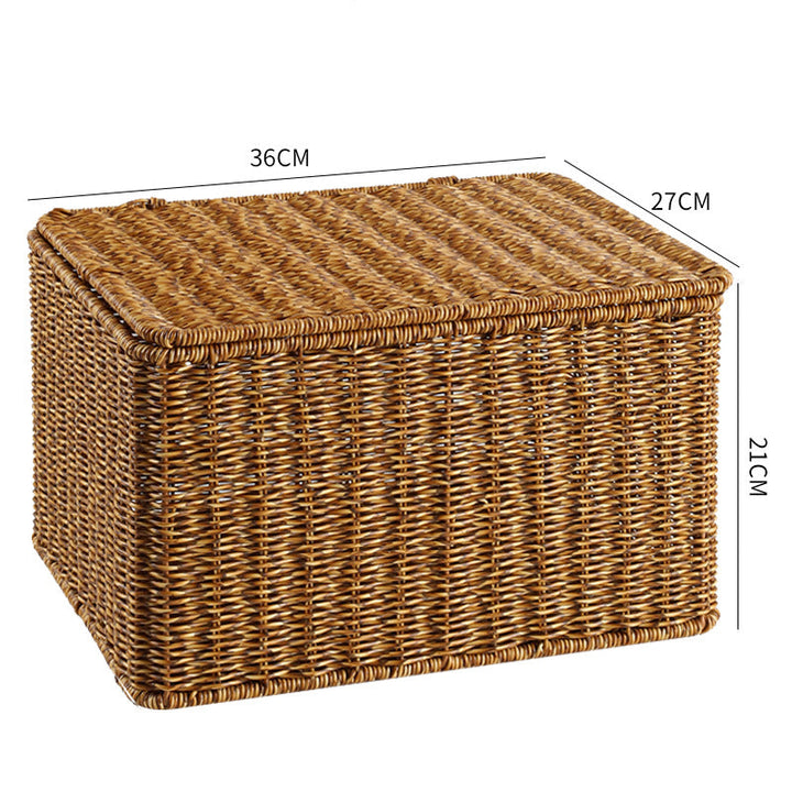 Handcrafted Rectangular Wicker Storage Box Kalsten