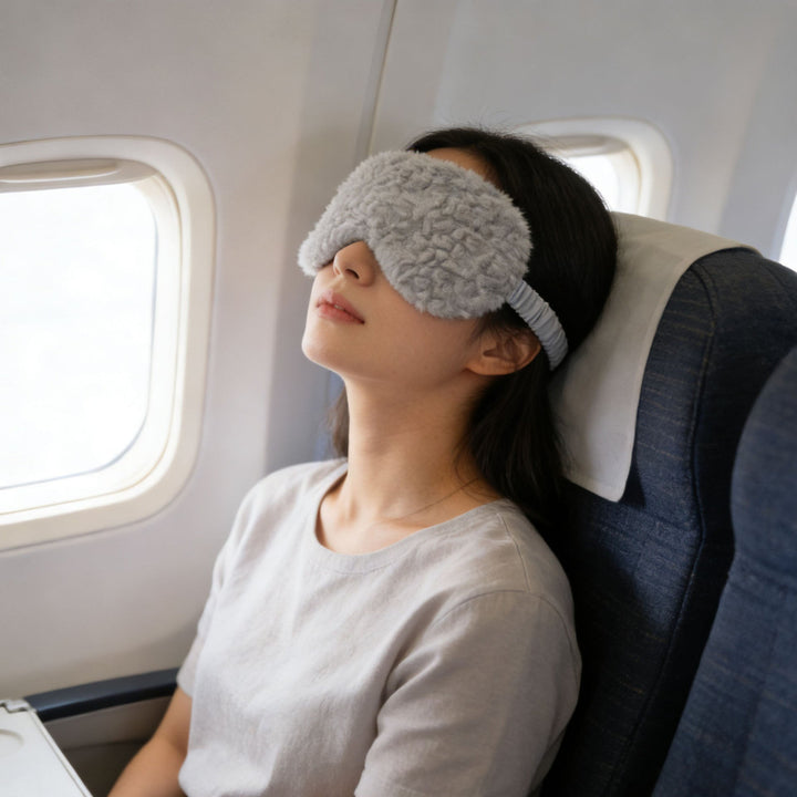 Women's luxury sleep mask with voluminous faux fur cover and softly padded eye area Kalsten