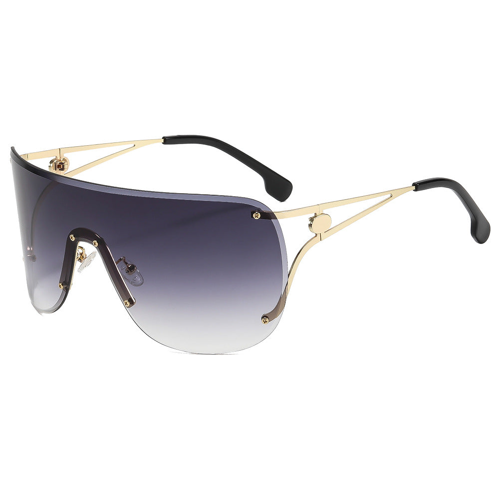 Women's visor-style sunglasses with elegant metal frame Kalsten