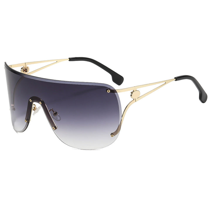 Women's visor-style sunglasses with elegant metal frame Kalsten