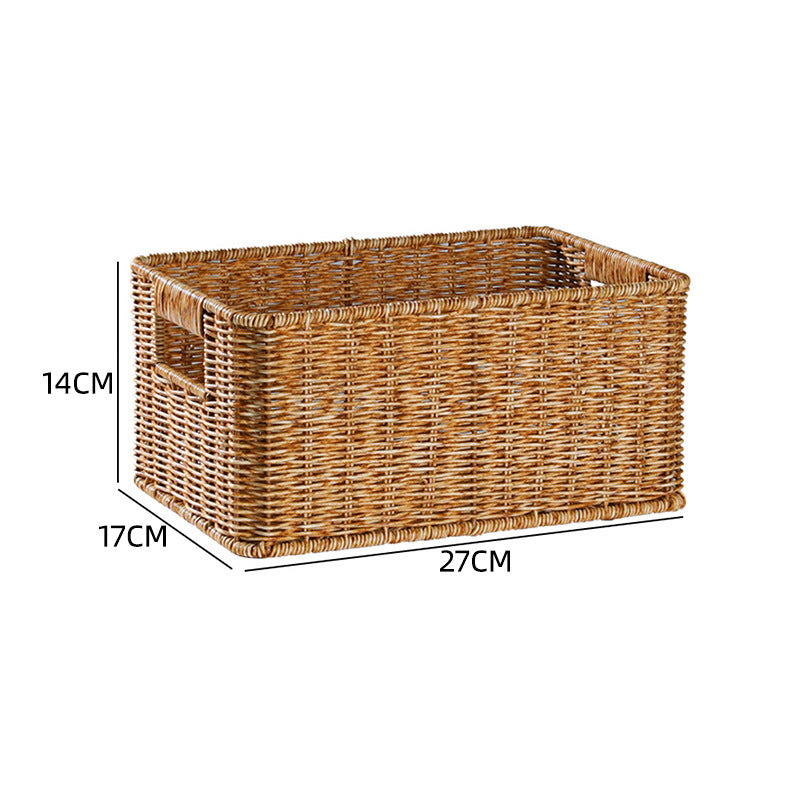 Handcrafted Rectangular Wicker Storage Bin Kalsten