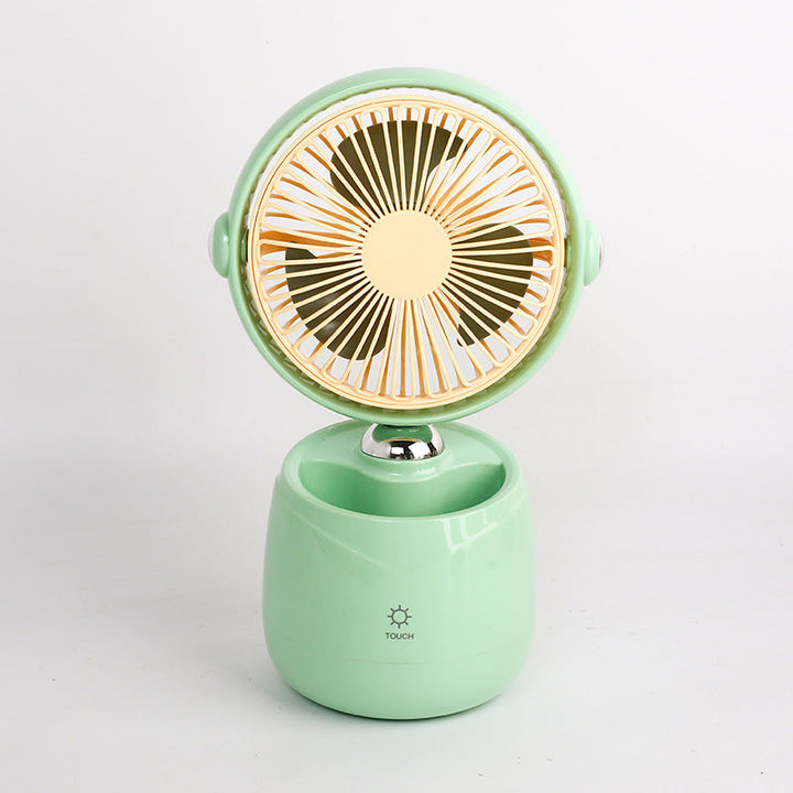 Women portable USB table fan with touch control and light effect Kalsten