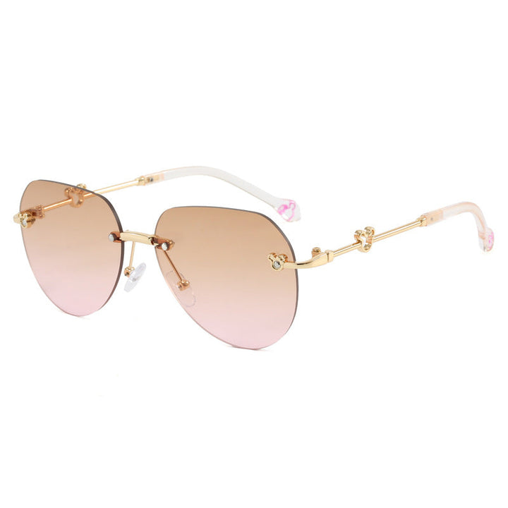 Women's lightweight geometric sunglasses with unique frame and mirrored lenses Kalsten