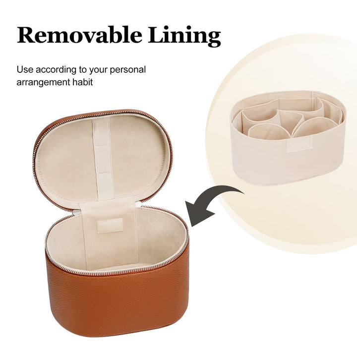 Cosmetic storage bag with elegant design and sturdy carrying handle Kalsten