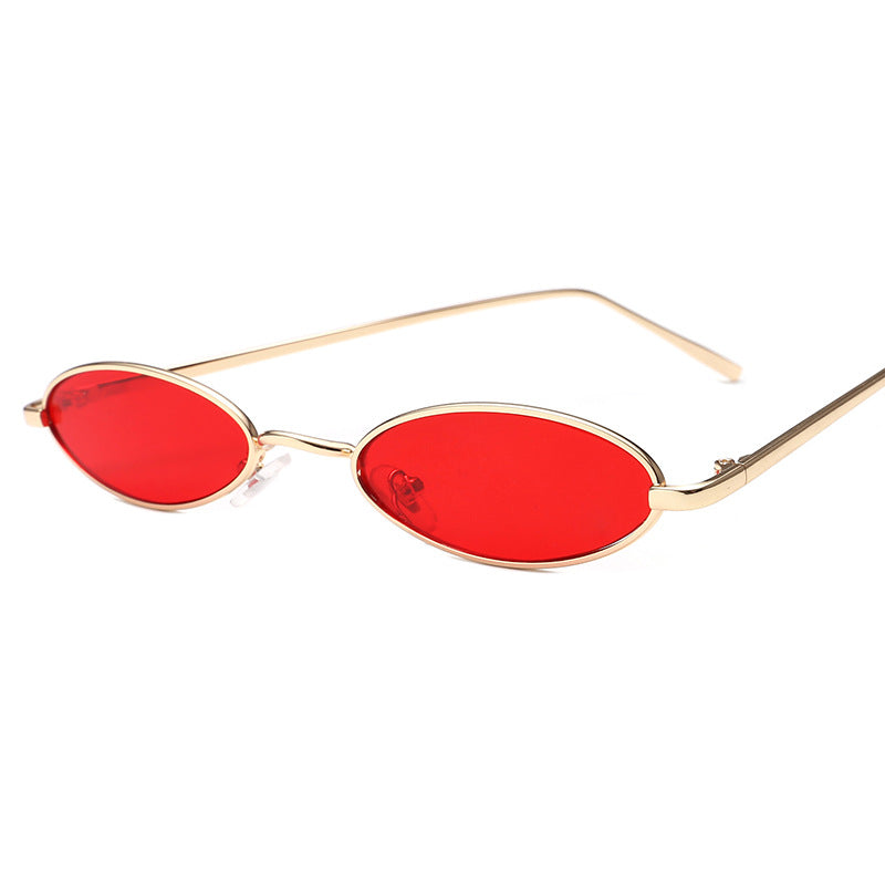 Ladies elegant sunglasses in oval metal frame Kalsten