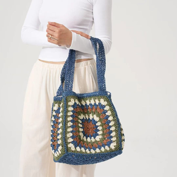 Handcrafted Beach Bag in Geometric Design Kalsten